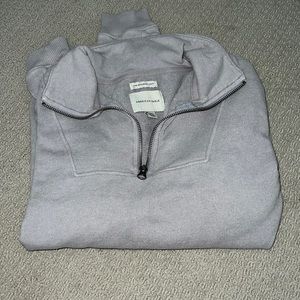 grey american eagle quarter zip